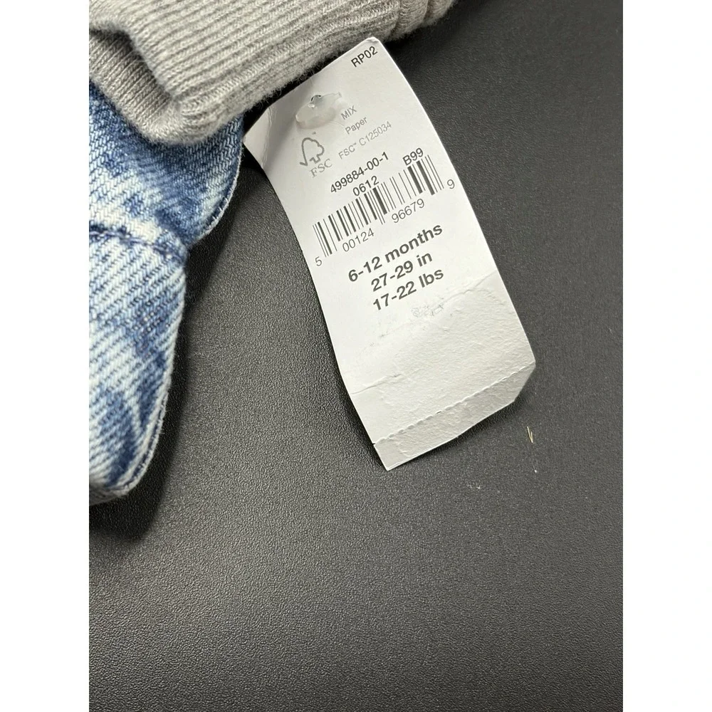Baby Gap 6-12 Month Blue Denim Jacket NWT Snaps Pockets Fall/Winter/Boy/Girl